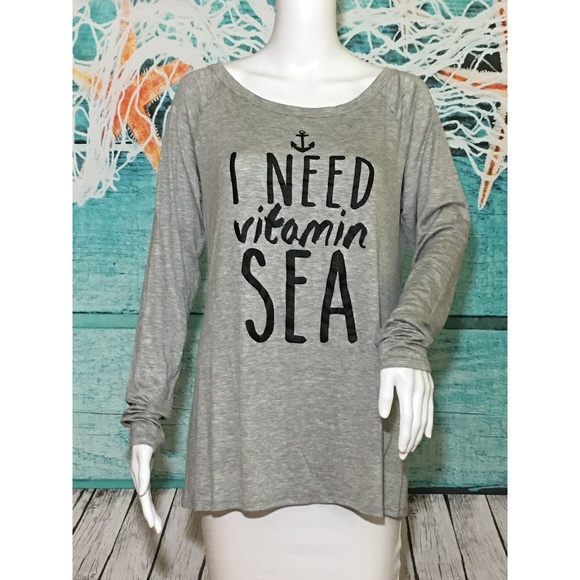 Women's Nautical Long Sleeve Graphic Top Tee - Picture 2 of 8